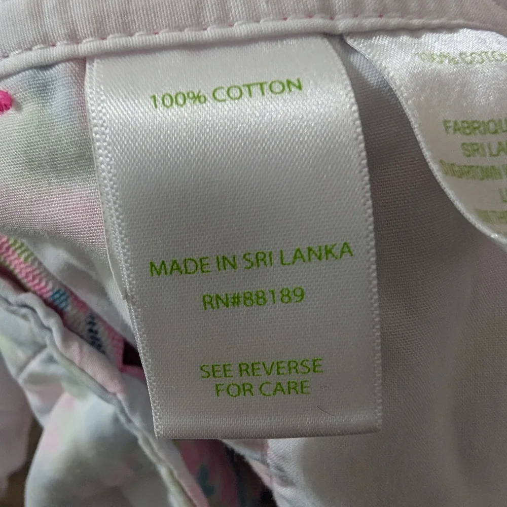 Lily Pultizer Callahan Pink and Blue Patterned Women's Shorts - Picture 7 of 8